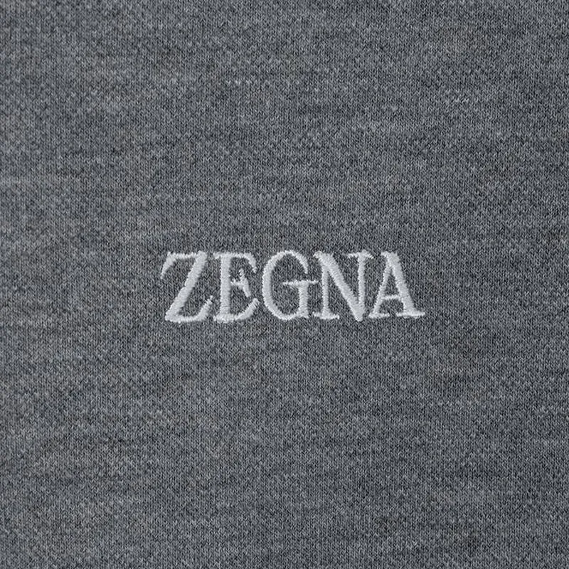 Zegna Logo Embroidered Short Sleeved Polo Shirt-5