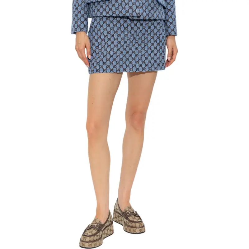 GUCCI Gg Shadow Bouclé Mini Skirt-2