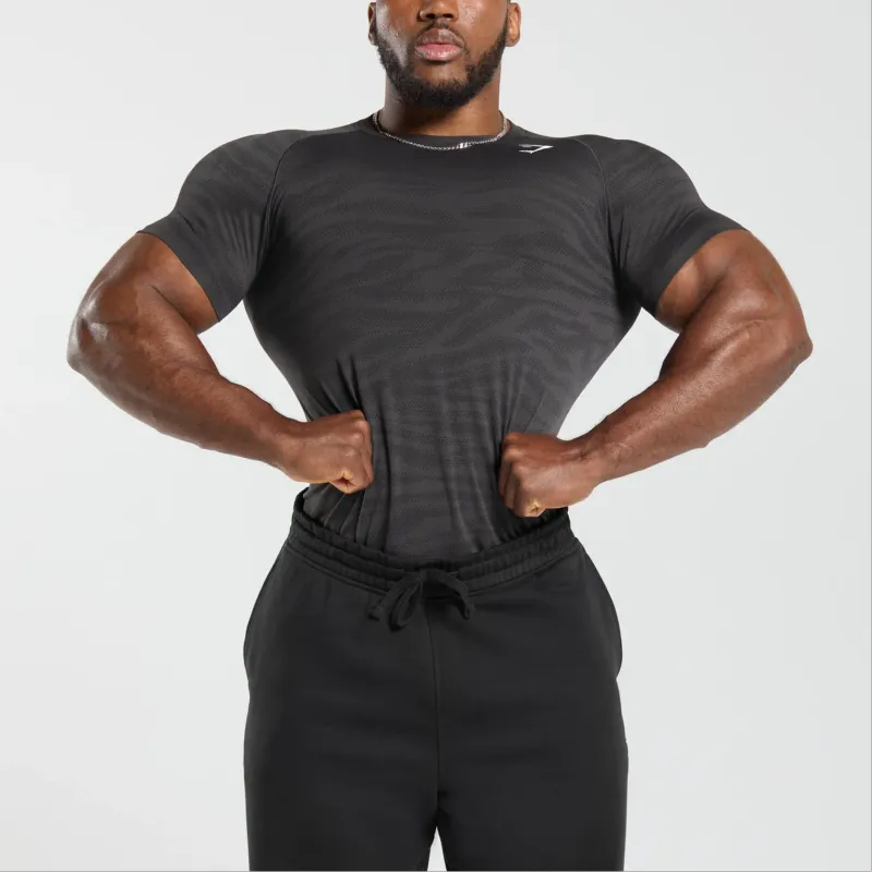 GYMSHARK T Shirt Men's Agate Gray/Black-1