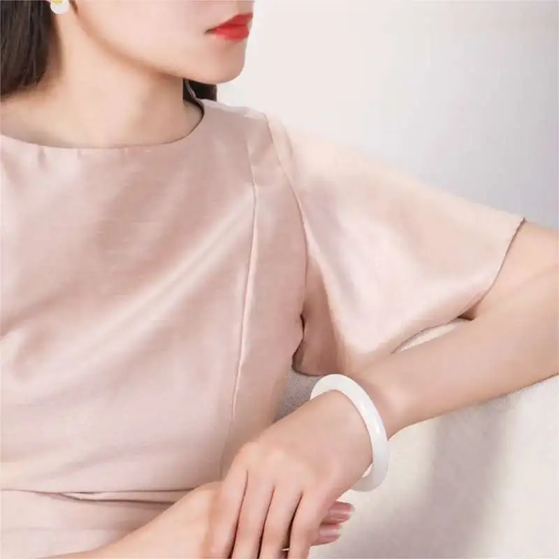 JUNWEN Golden Silk Jade Bangles Women's-6