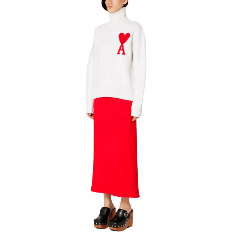 Ami Funnel Neck Sweater-4