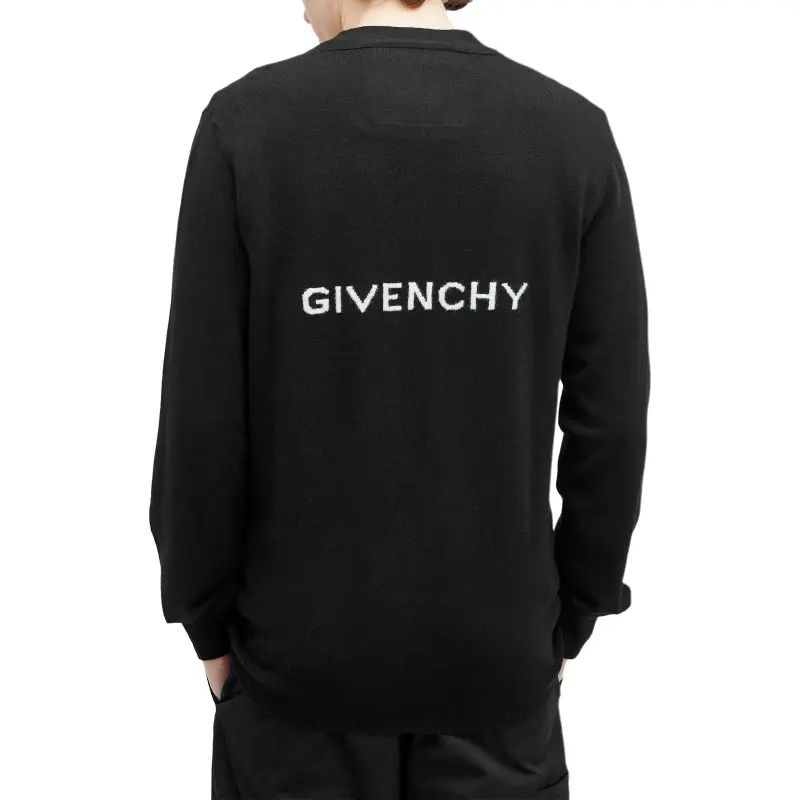 Givenchy Logo Intarsia Knit Cardigan-4