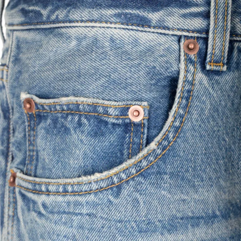 SAINT LAURENT Button Detailed Straight Leg Jeans-3
