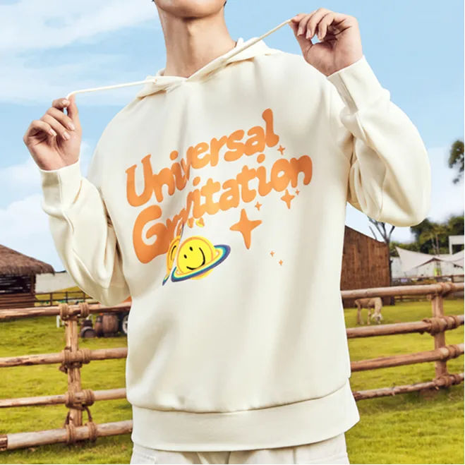 Erke Vertical Technology Sweatshirt Unisex Cheese White-2