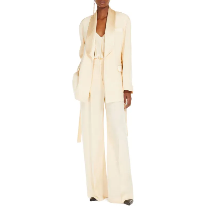 MaxMara Klaus Collection Casual Pants Women's Ivory White-1
