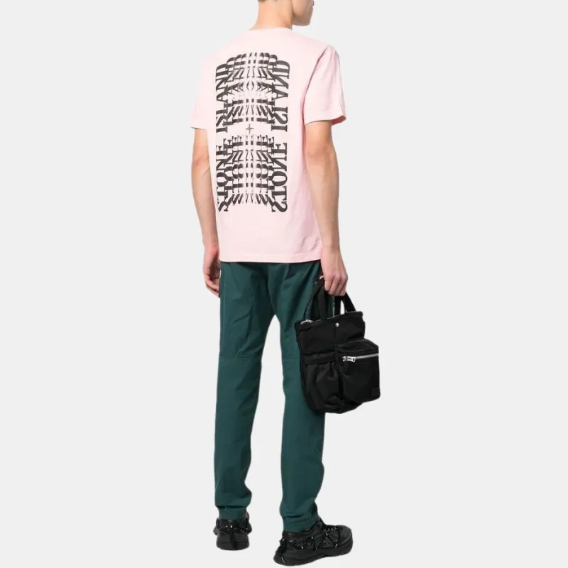 STONE ISLAND T Shirts Men Pink-3