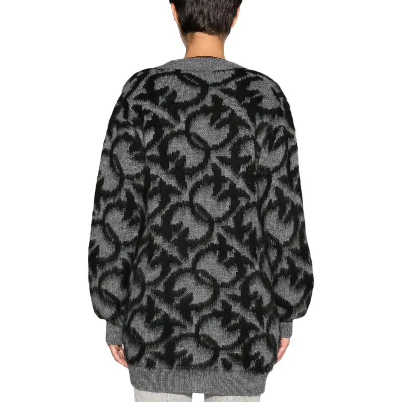 PINKO Intarsia knit Button up Cardigan-2
