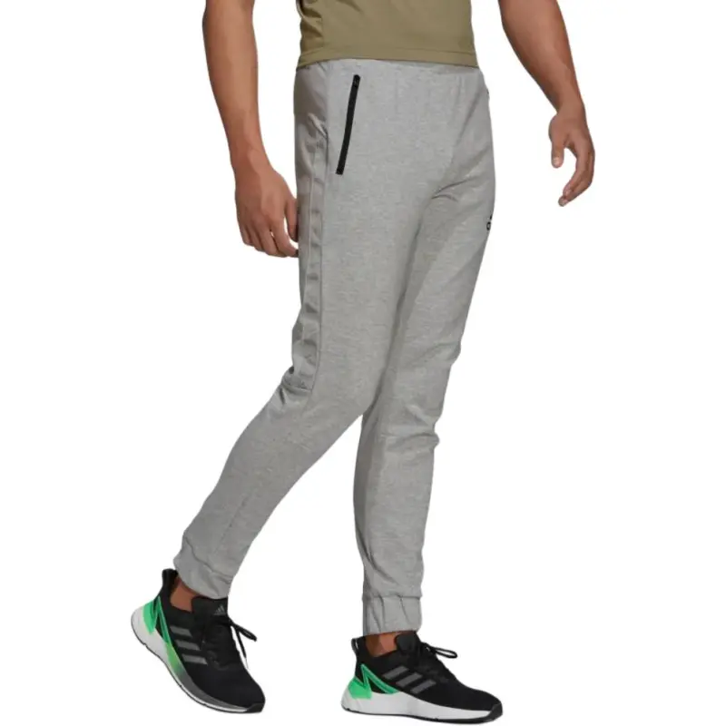 Adidas AEROREADY Knitted Sweatpants Men's Gray-4