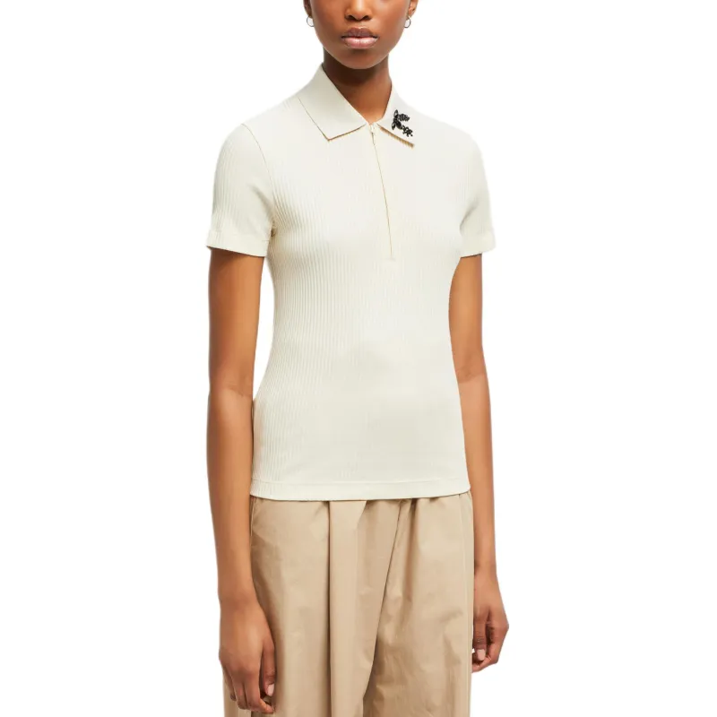 Moncler Embellished Logo Patch Polo Top-1
