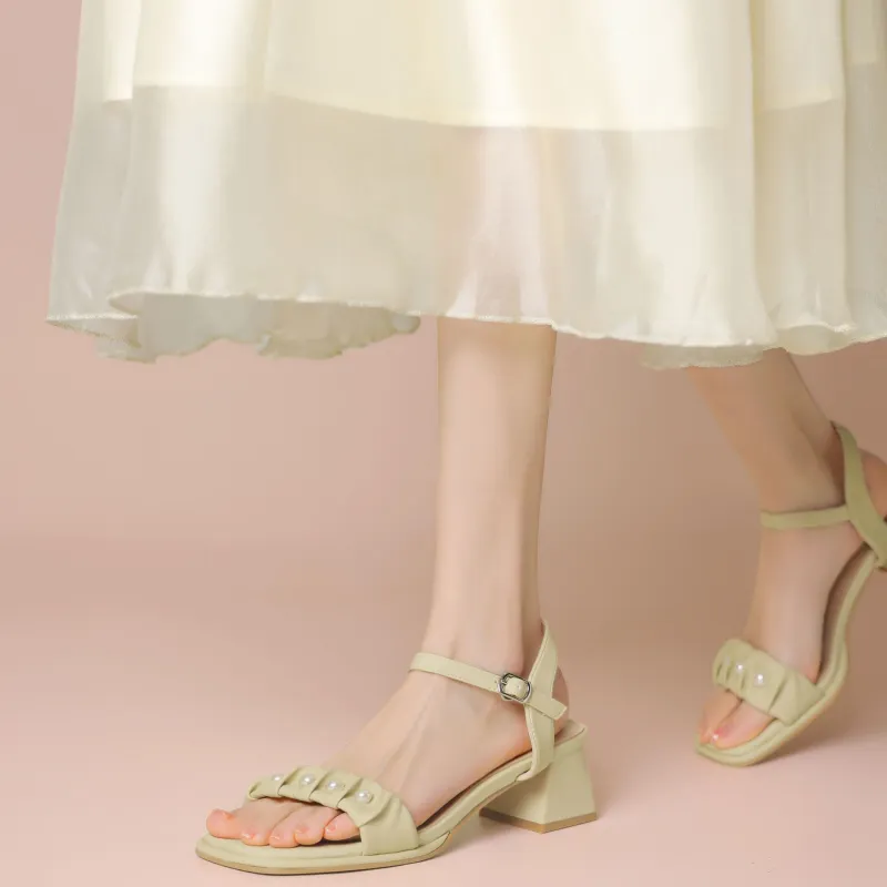 JOSINY Strap Sandals 4.6cm Women's Ecru/Light Yellow-11