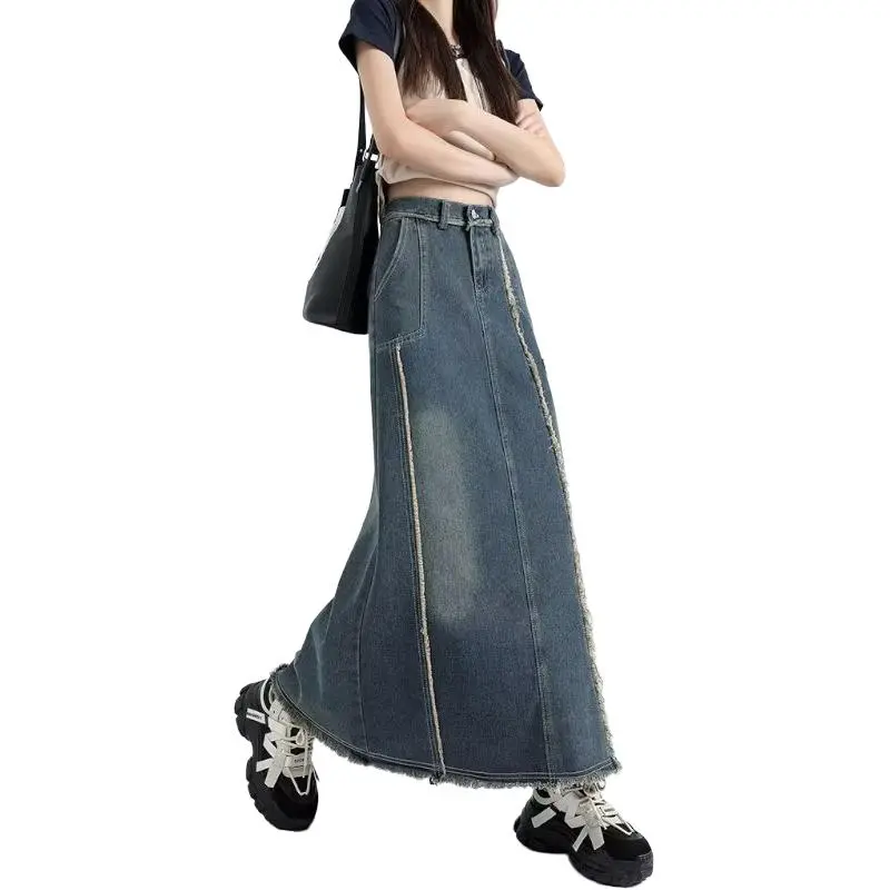 Concubine Zhu Denim Long Skirt Women's-2