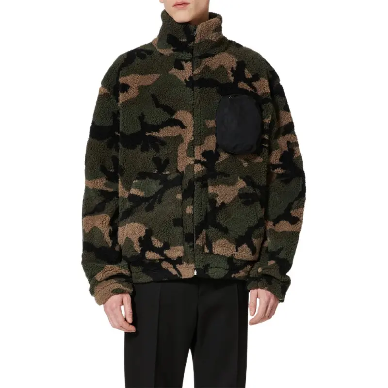 Valentino Camouflage Printed Long-Sleeved Jacket-3