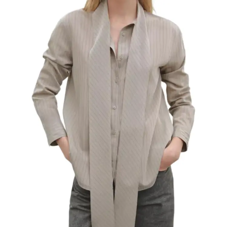 Massimo Dutti Shirt Women's Light Coffee-2