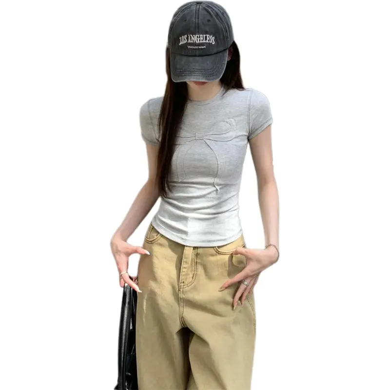 Mu Xiao Xin T Shirts Women's Gray-3