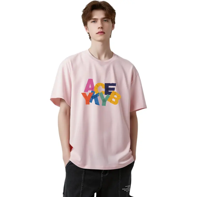YK&YB T Shirts Unisex Light Pink-3