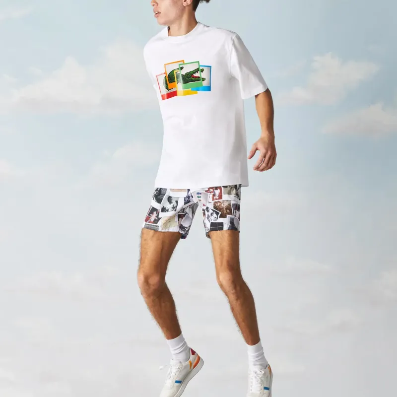 LACOSTE x LIVE X Polaroid T Shirt Unisex White-1