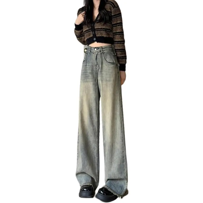 Concubine Zhu Jeans Women's Nostalgic Blue-2