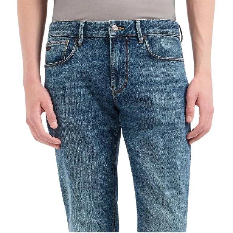 EMPORIO ARMANI J06 Slim fit Washed Denim Jeans-5