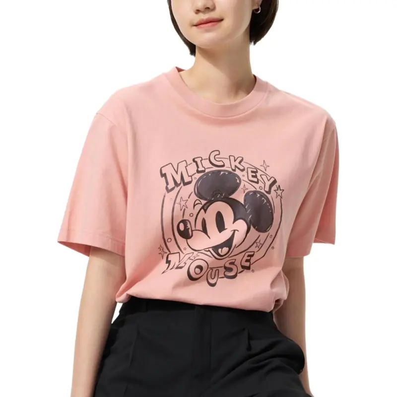UNIQLO Disney Co brand T Shirt Men's Pink-1