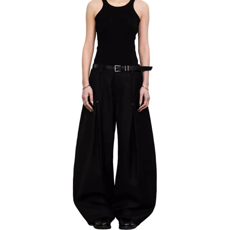 VINMUK Casual Pants Unisex Black-8
