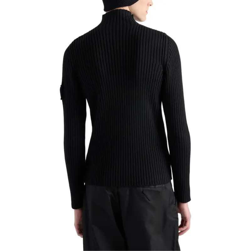 PRADA Zip Up High Neck Cardigan-2