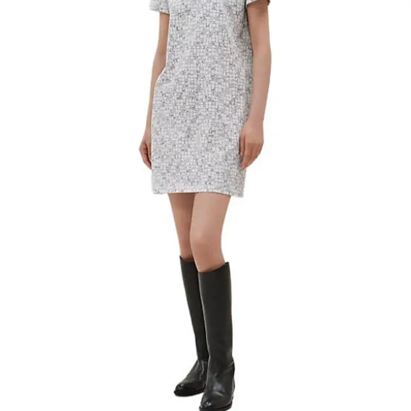 HERMES Short Sleeved Dress Women's Ecru-4