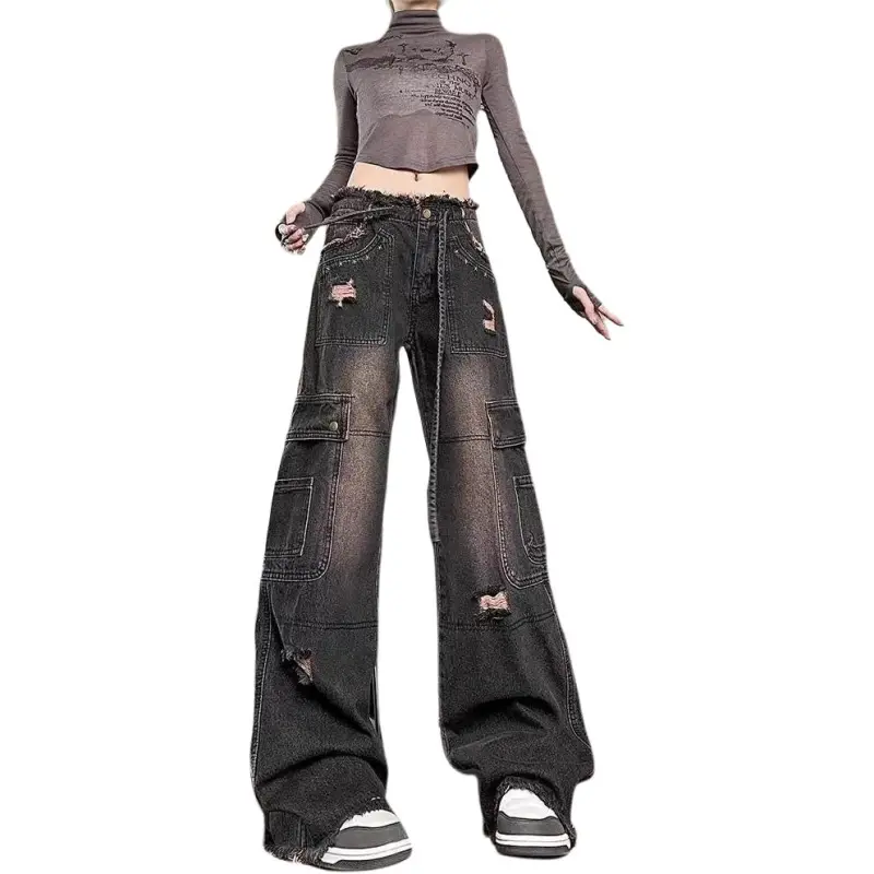 NHZN Jeans Women's Washed Black-2