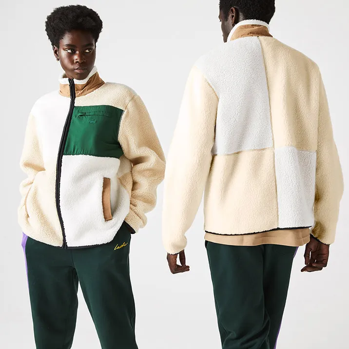 LACOSTE Sweatshirt Unisex Beige Yellow-2
