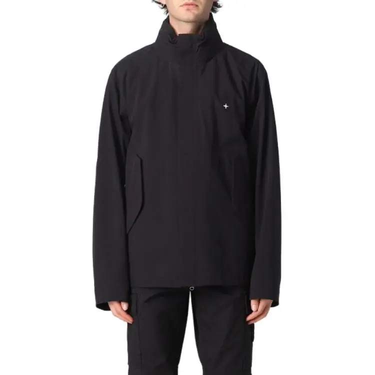 STONE ISLAND Logo Embroidered High-Neck Jacket-5