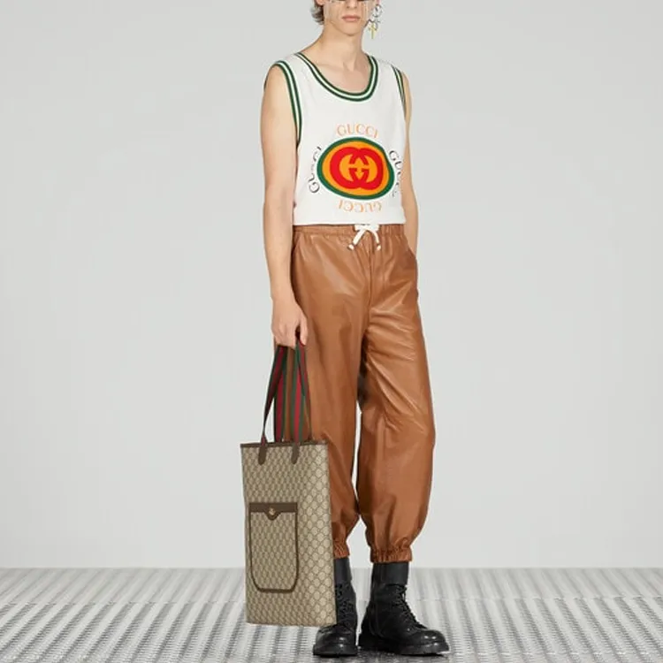 GUCCI Vintage Logo Print Tank Top-3