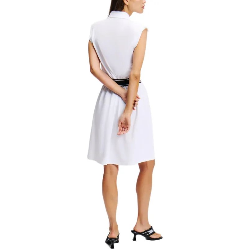 KARL LAGERFELD SS25 Sleeveless Dress Women's White-3