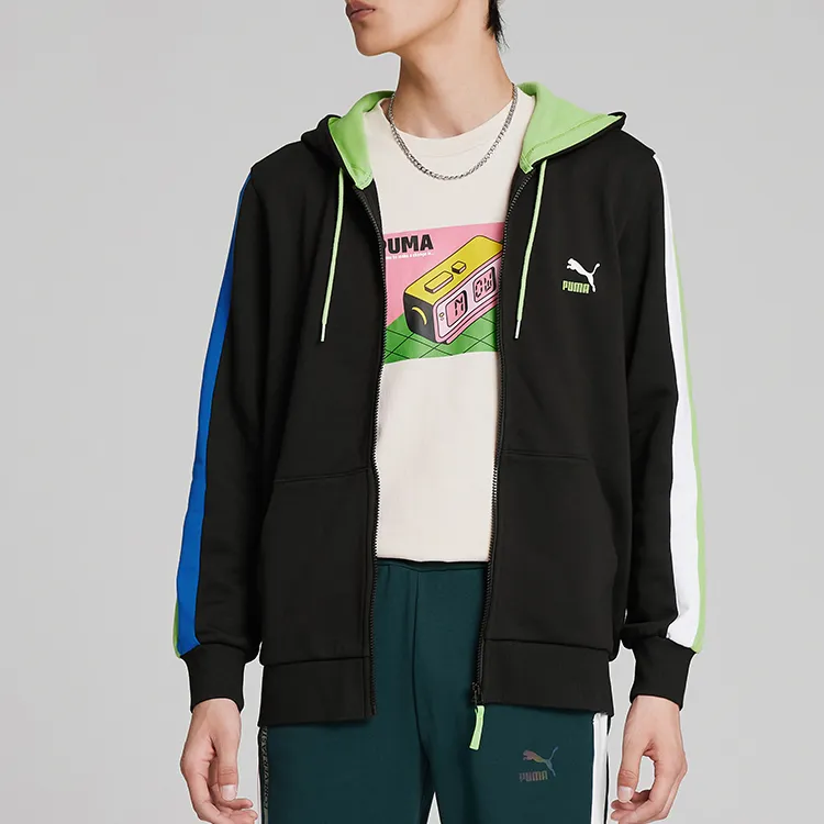 PUMA CLSX ColBlock Sweatshirts Men Black-2