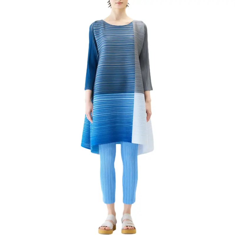PLEATS PLEASE ISSEY MIYAKE Long Sleeved Dresses Women's Multicolor-2