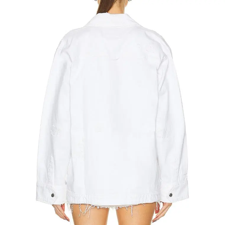 GRLFRND Denim Jacket Women's White-1