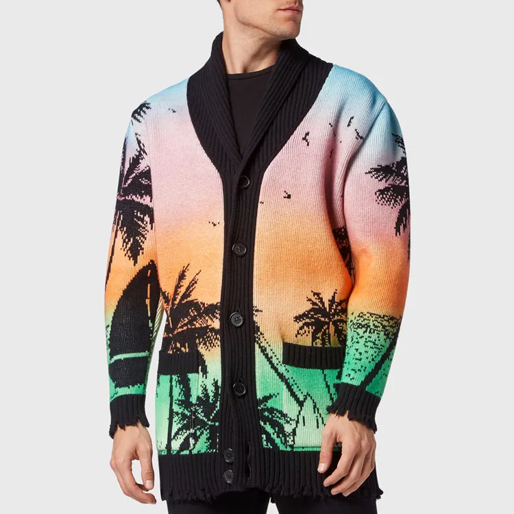 PHILIPP PLEIN Hawaii print Button up Cardigan-2