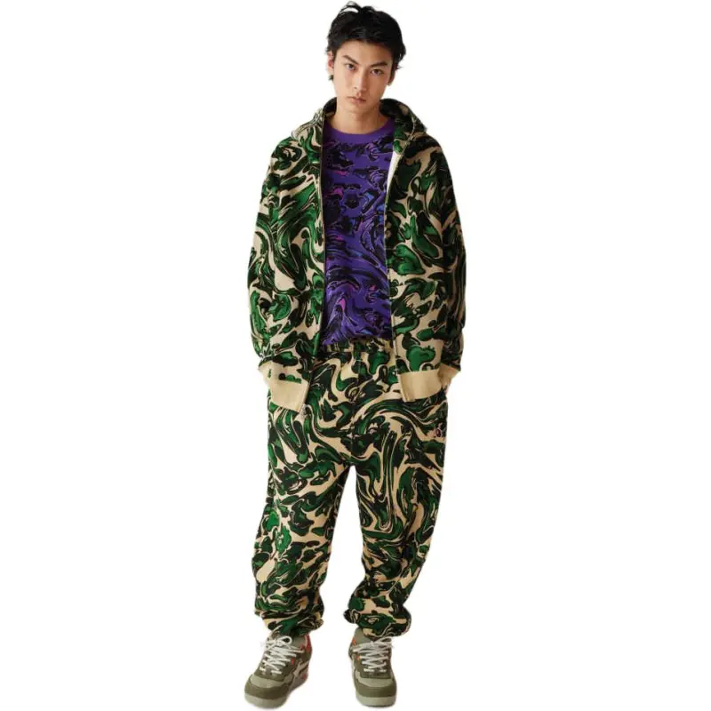 Bape Marbling Camo Shark Relaxed Fit Full Zip Hoodie-9