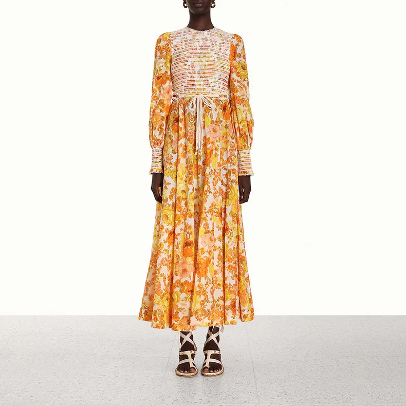 Zimmermann Long-Sleeved Dresses Women's Yellow-1