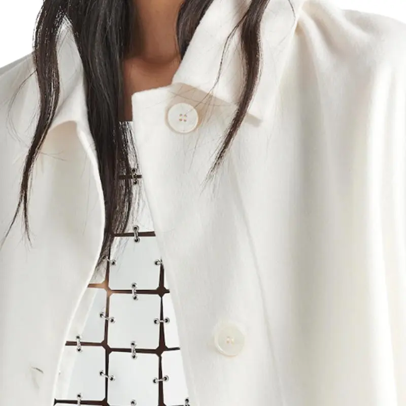 PRADA Holiday Velvet-feel Coat Women's White-2
