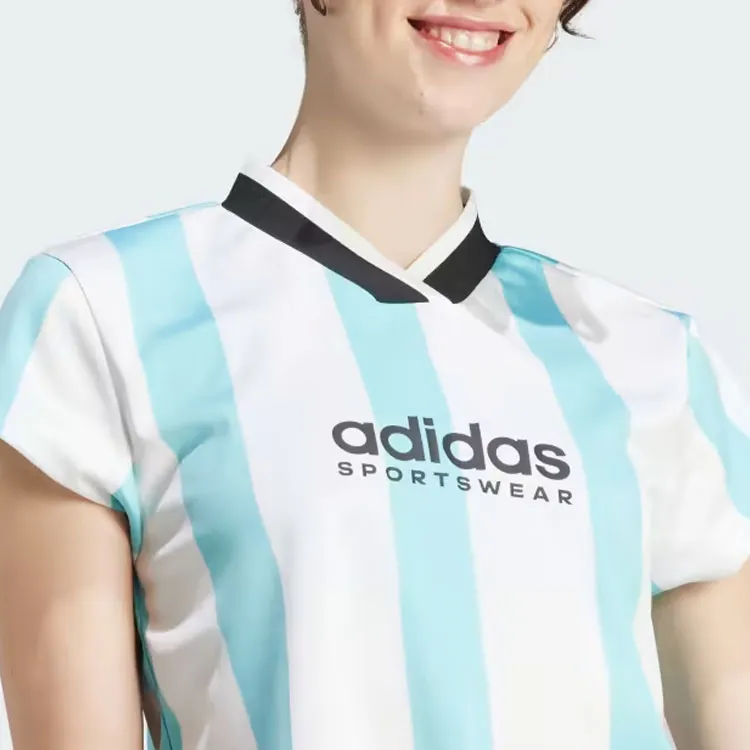 Adidas Free Shipping With AdiClub Tiro Colorblock Crop Tee-4