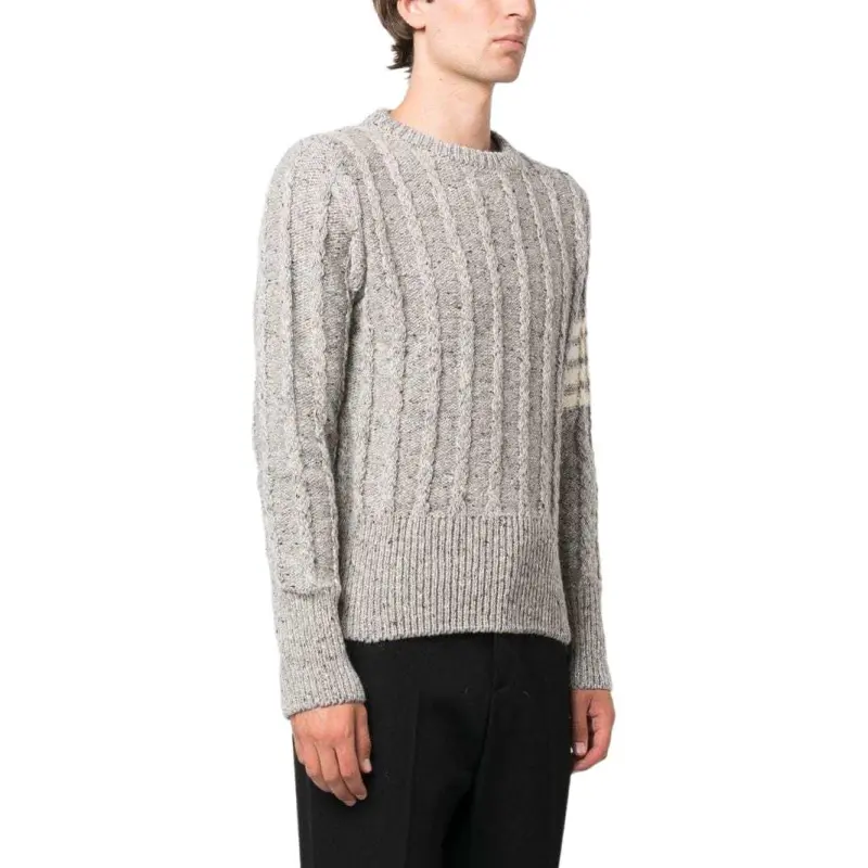 THOM BROWNE 4 Bar Crewneck Knitted Jumper-3