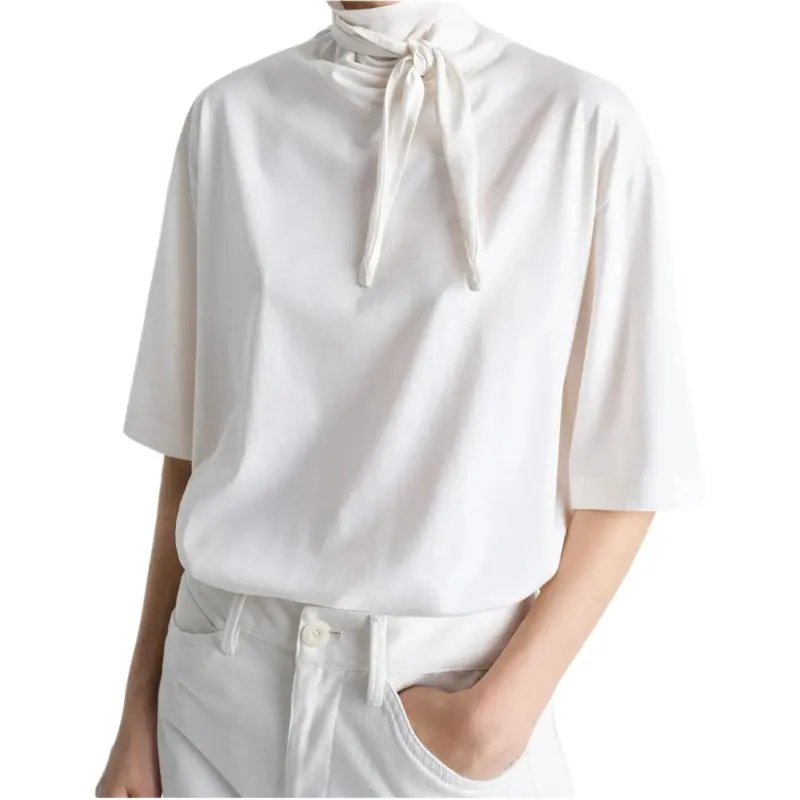 Lemaire Foulard T Shirt 'Chalk'-3