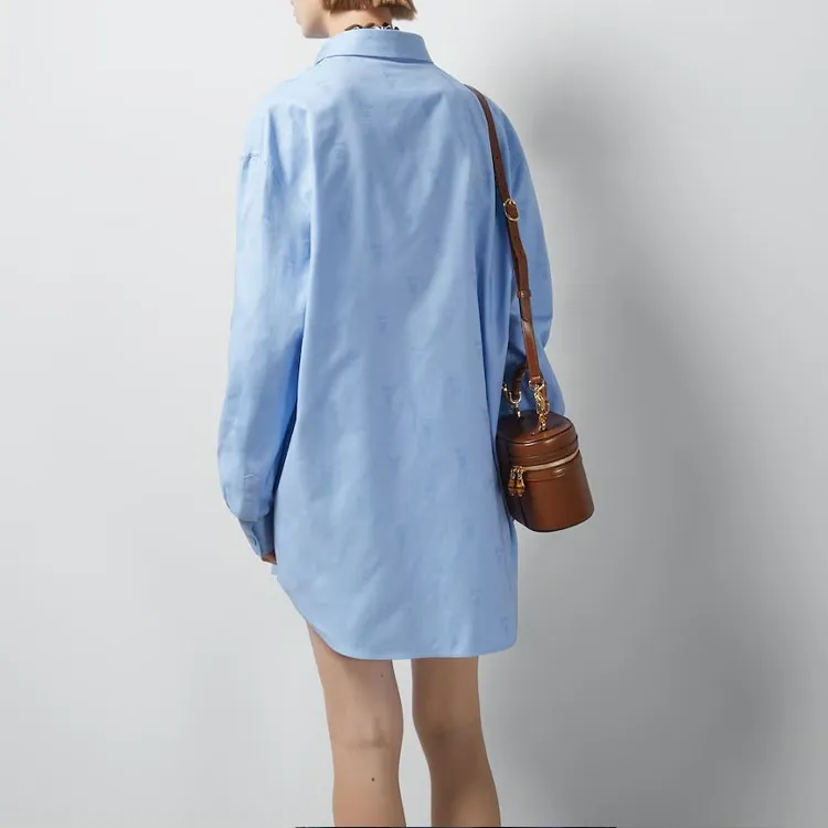 GUCCI Oxford Collared Long Sleeve Shirt-5