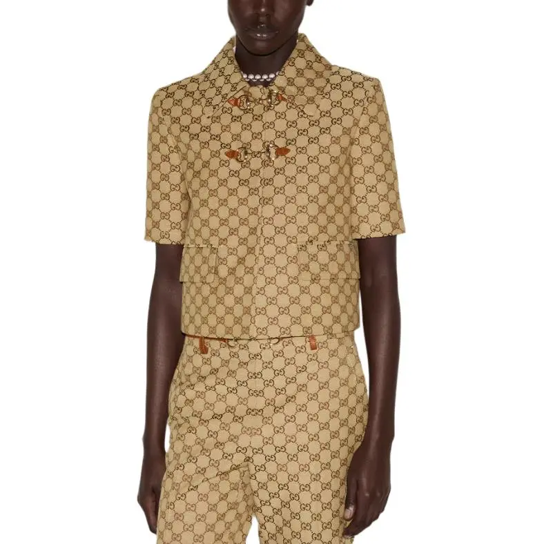 GUCCI Monogrammed Short Sleeve Shirt-3