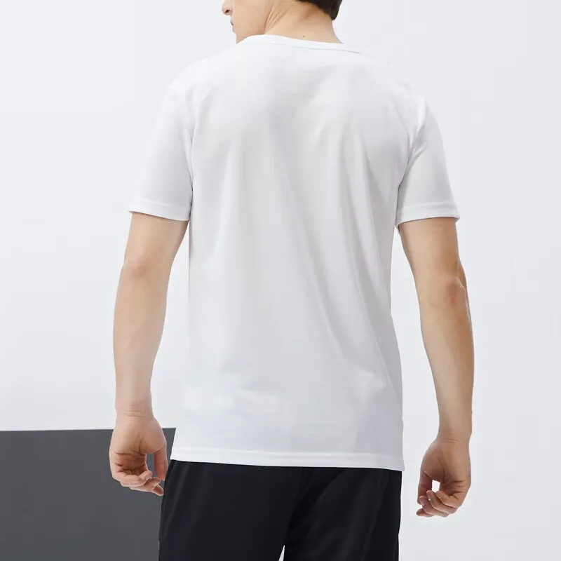 Adidas T Shirt Men's White With Small Gold Logo-3