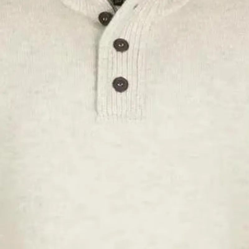 BARBOUR High Neck Half Buttoned Knit Jumper-3