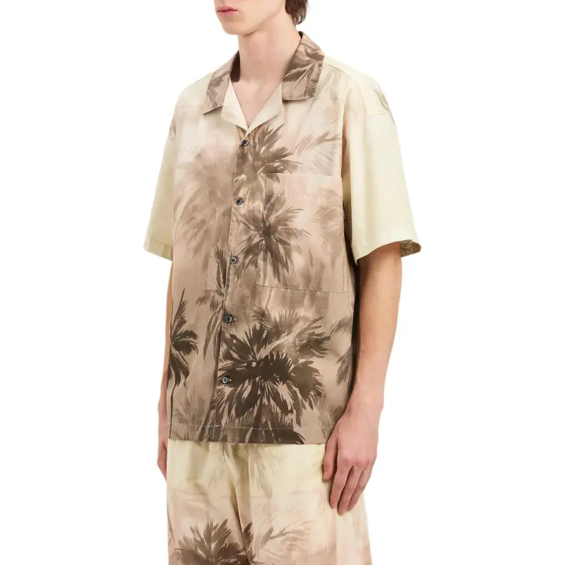 PALM ANGELS Sunset Palms Bowling Shirt-2