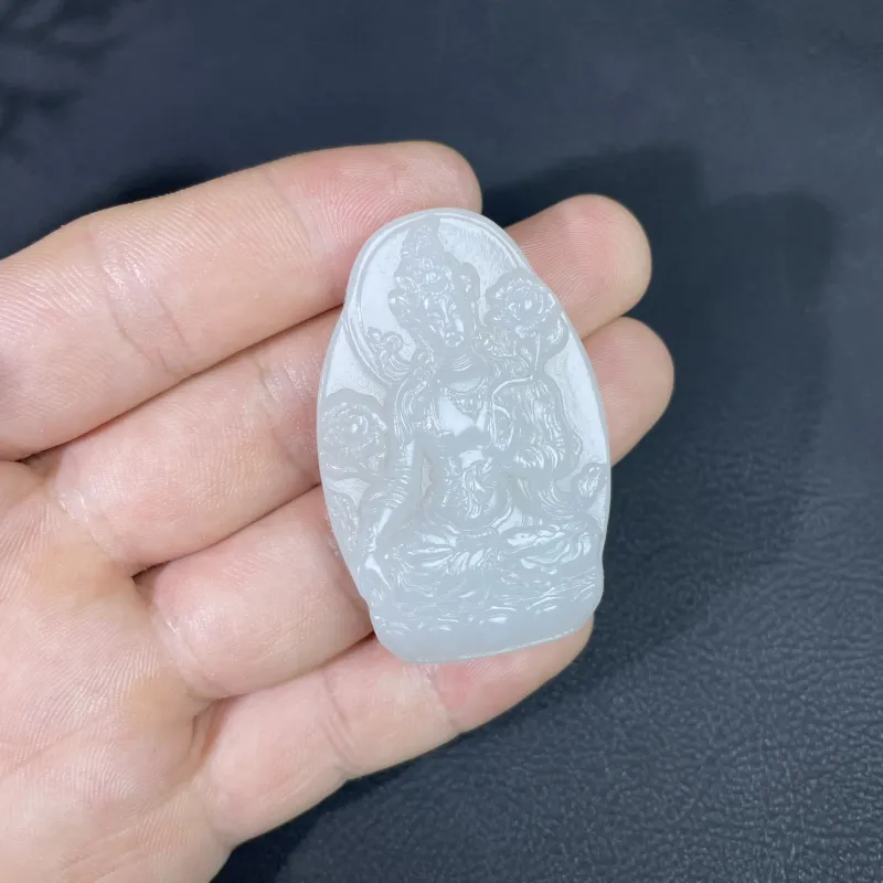 BUDOUXIAOAI Pendants White Jade/Pale Greenish White Jade Unisex-3