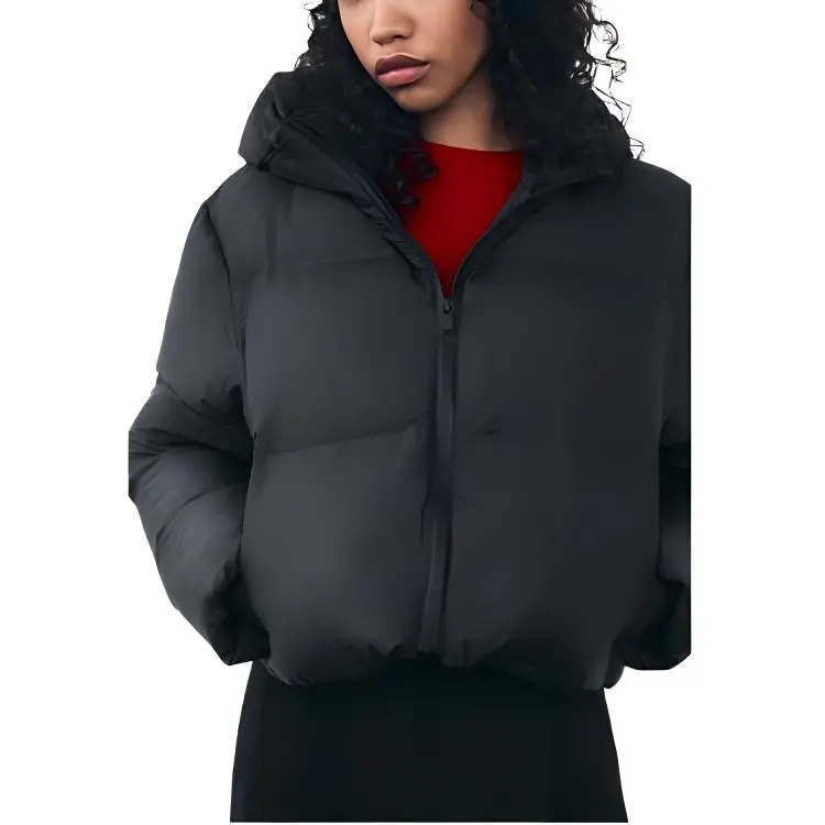 ZARA Trf Puffer Jacket Women's Black-3