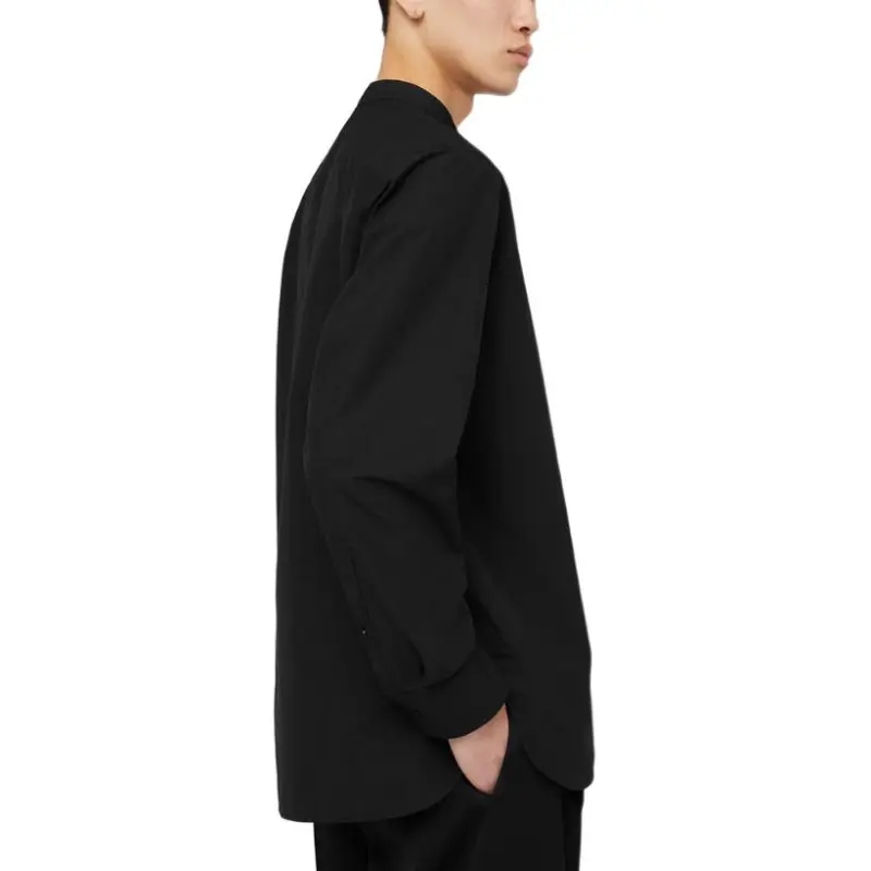 JIL SANDER Band Collar Long Sleeved Shirt-4