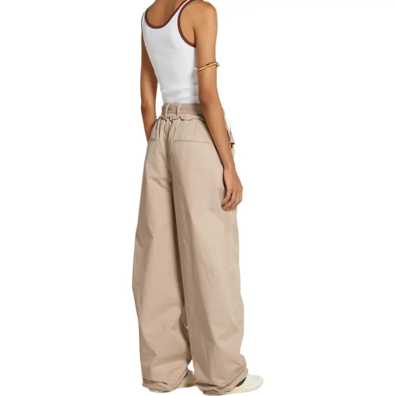GUCCI SS25 Spring Summer Collection Casual Pants Women's Khaki-2